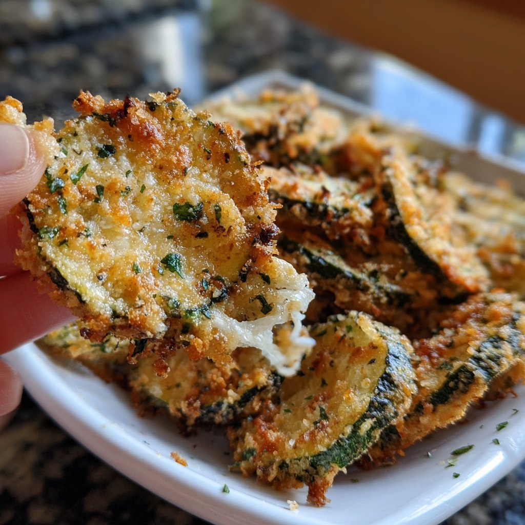Fried Zucchini Parmesan Chips