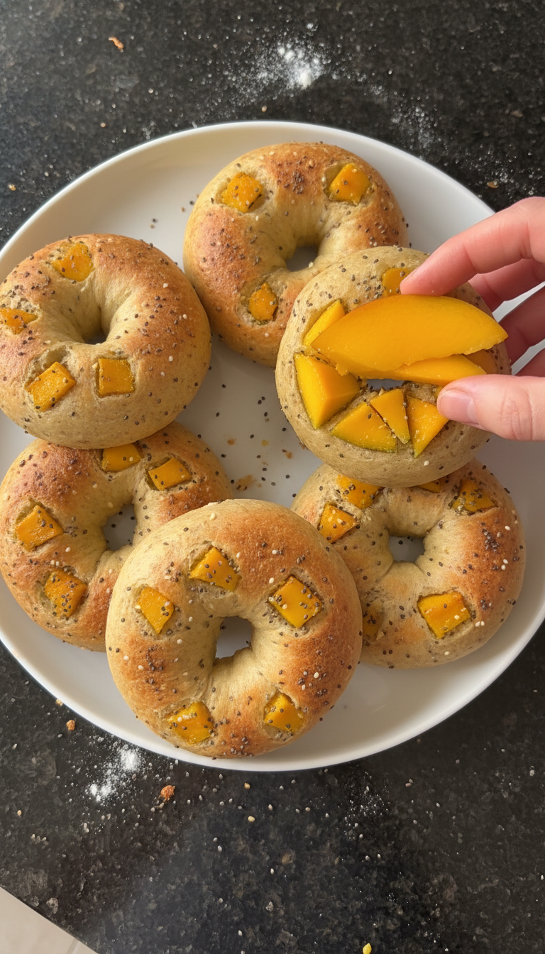 Mango Protein Bagels