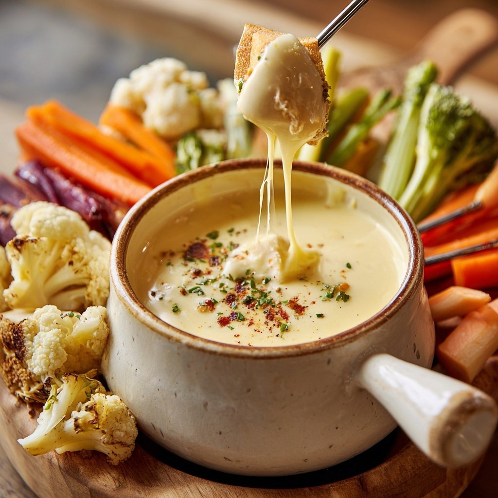 Classic Veggie Fondue Table