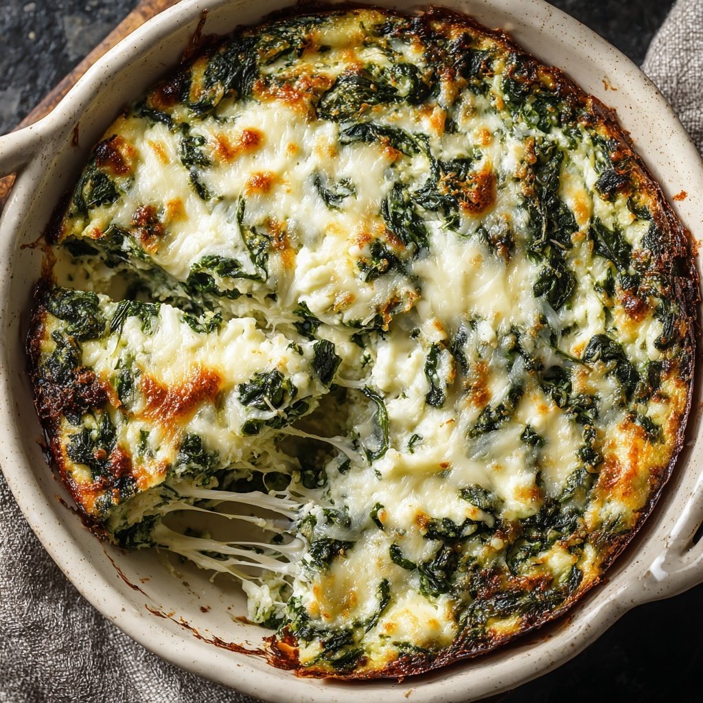 Protein-Rich Spinach and Cheese Bake