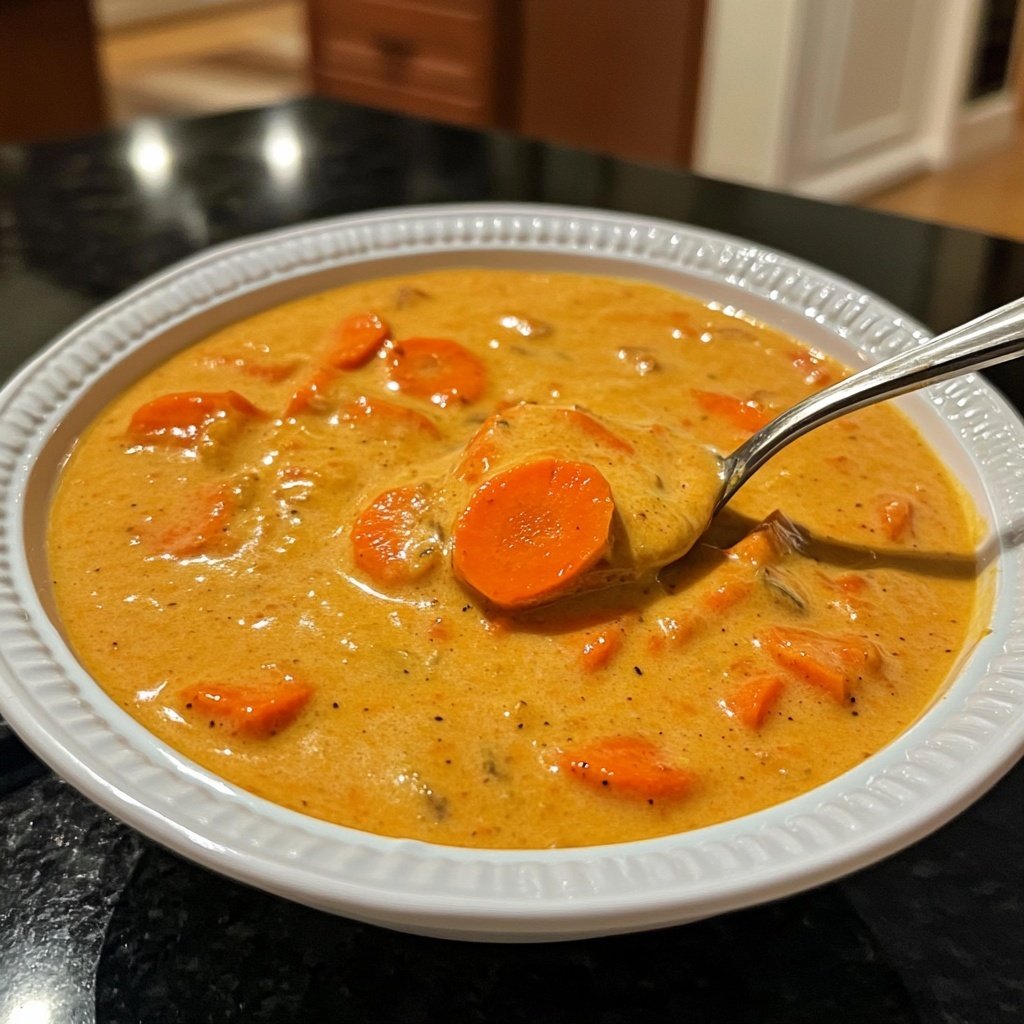 Healthy Vegan Roasted Carrot Soup