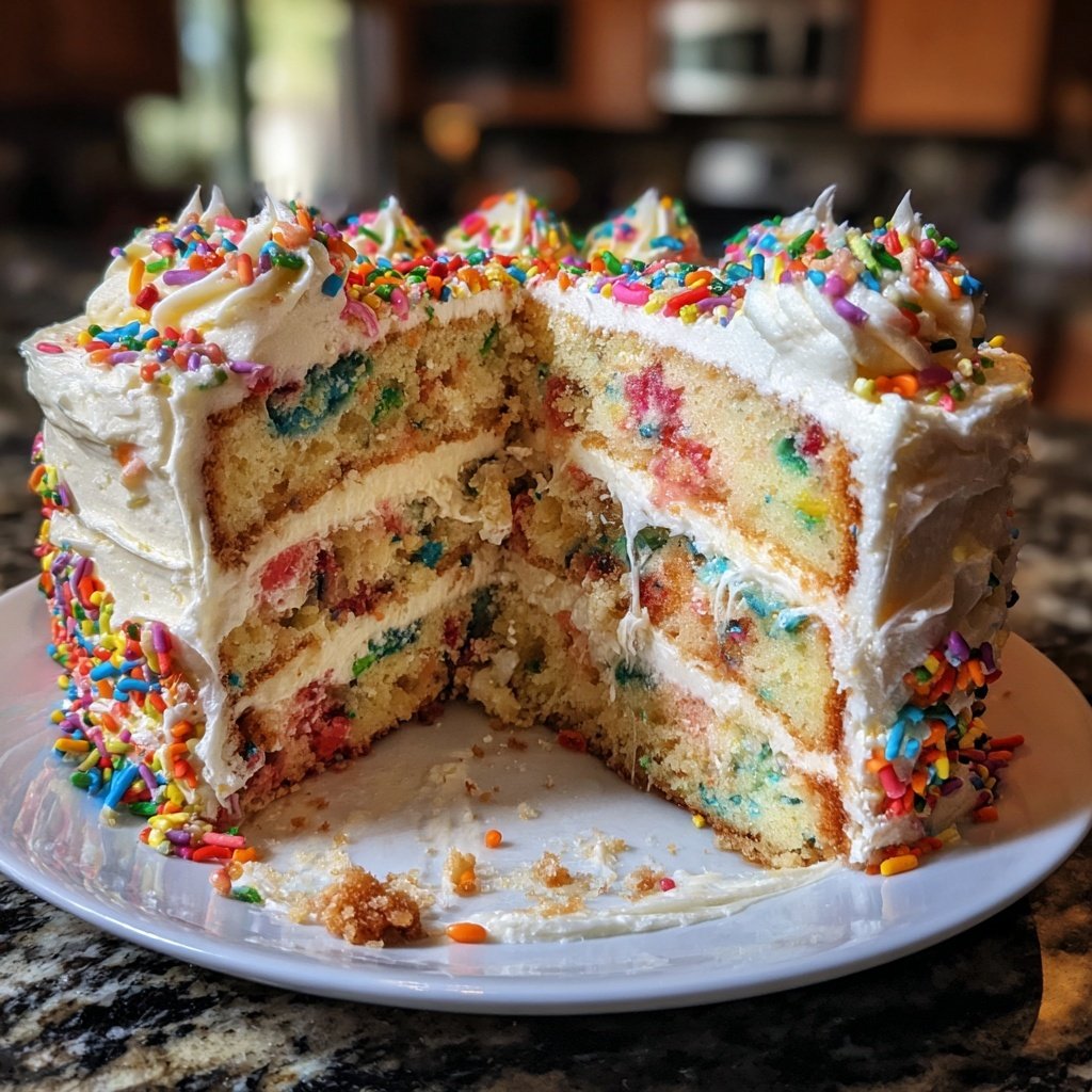 Galentine's Funfetti Birthday Cake