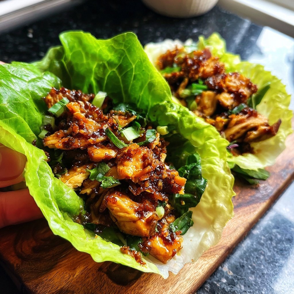 Chicken Veggie Lettuce Wraps