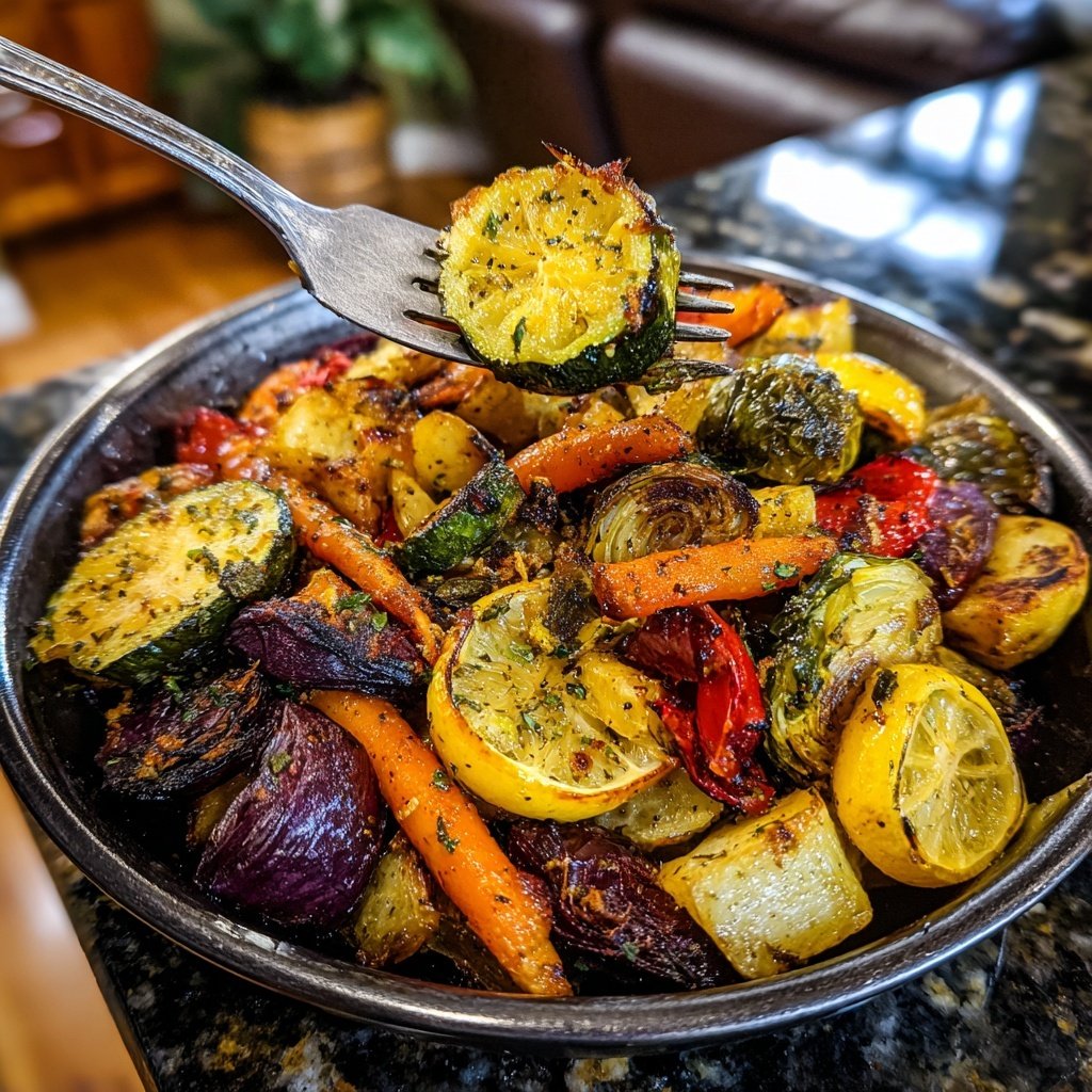 Lemon Garlic Roasted Veggies