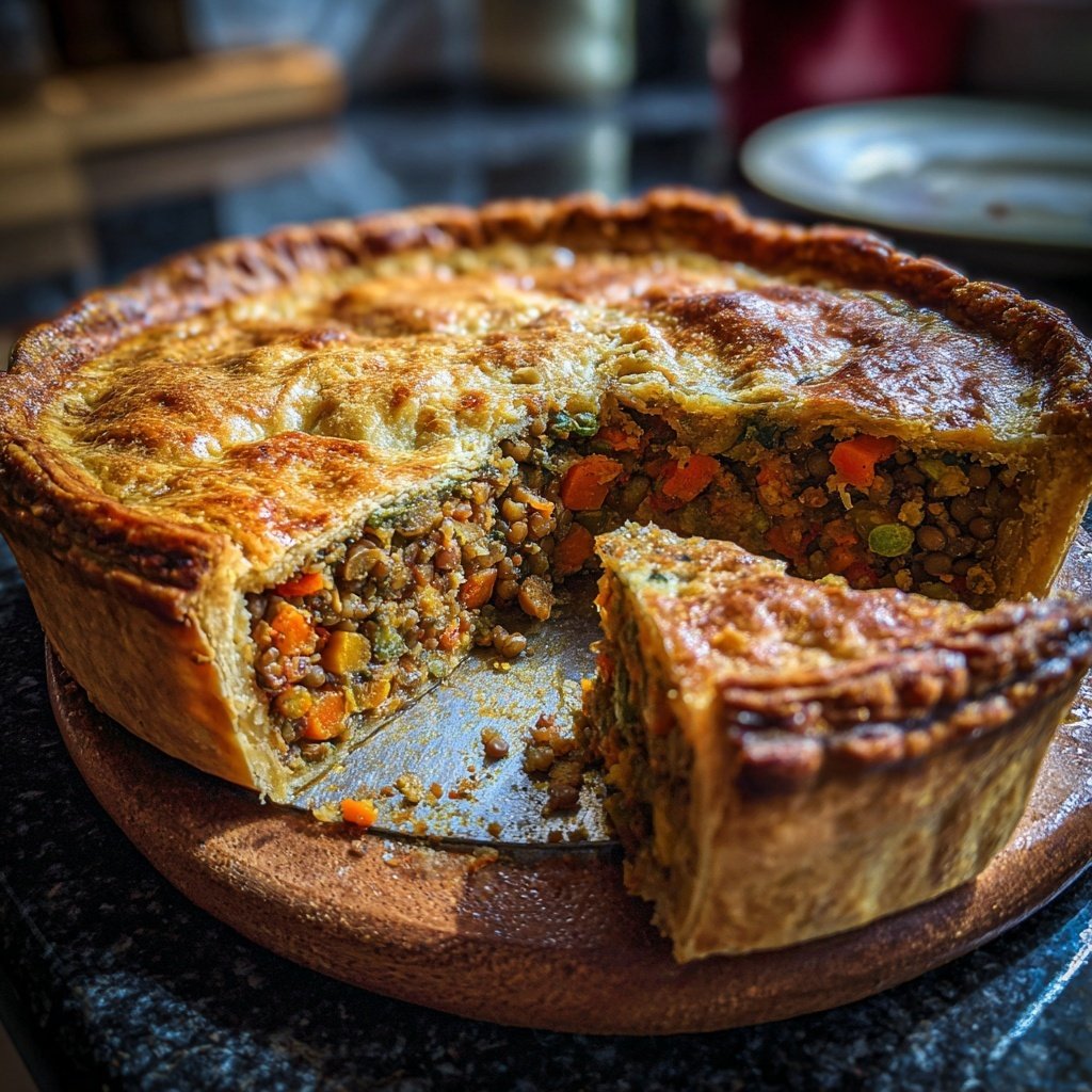 Rustic Vegetable and Lentil Pie