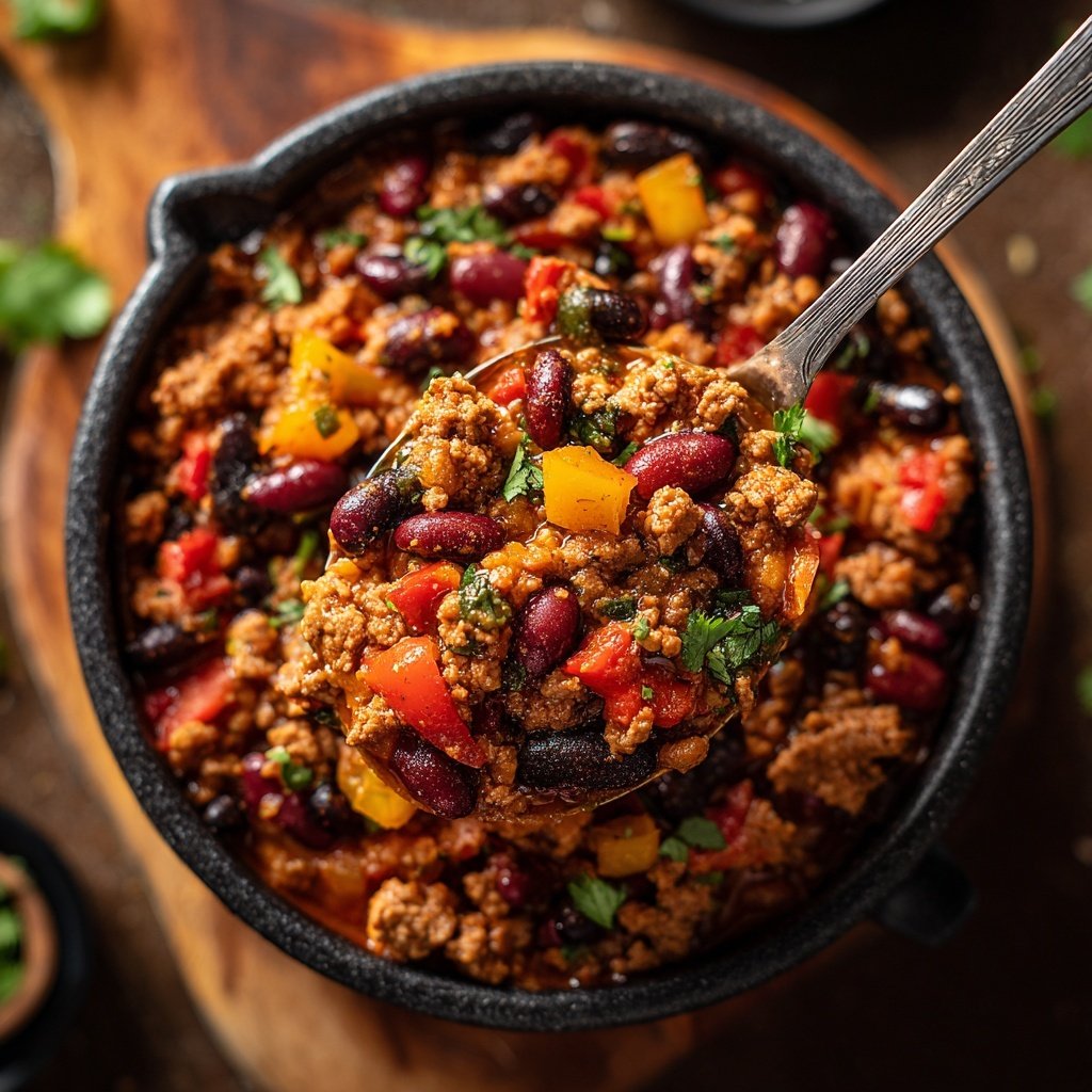 Ground Turkey Chili with Beans