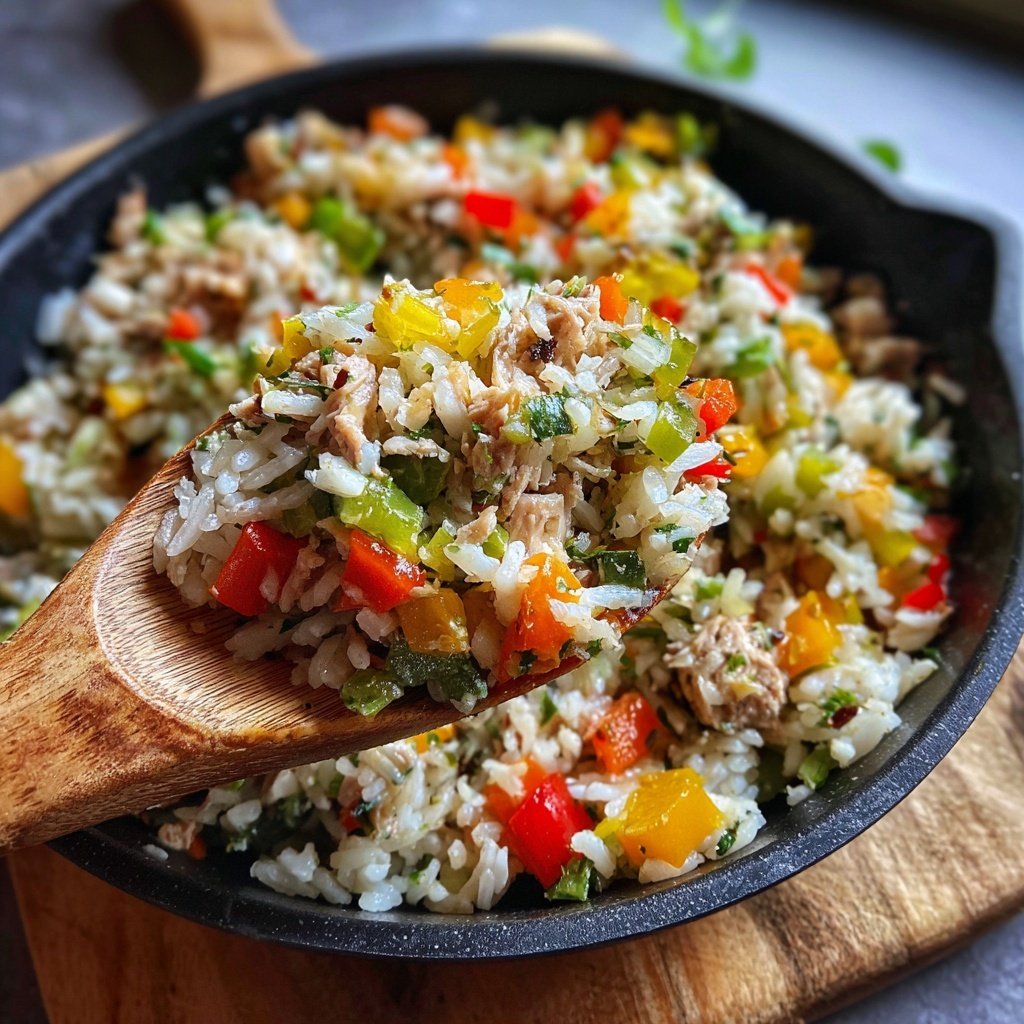 Winter Rice Tuna Salad Veggies