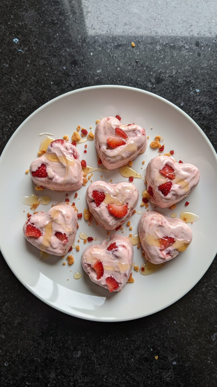 Strawberry Yogurt Heart Melts