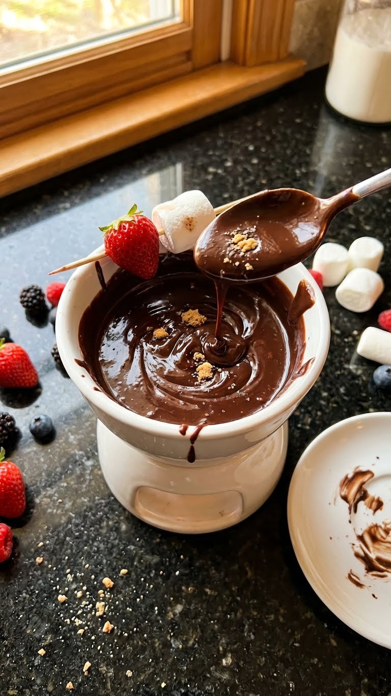 Decadent Dark Chocolate Fondue