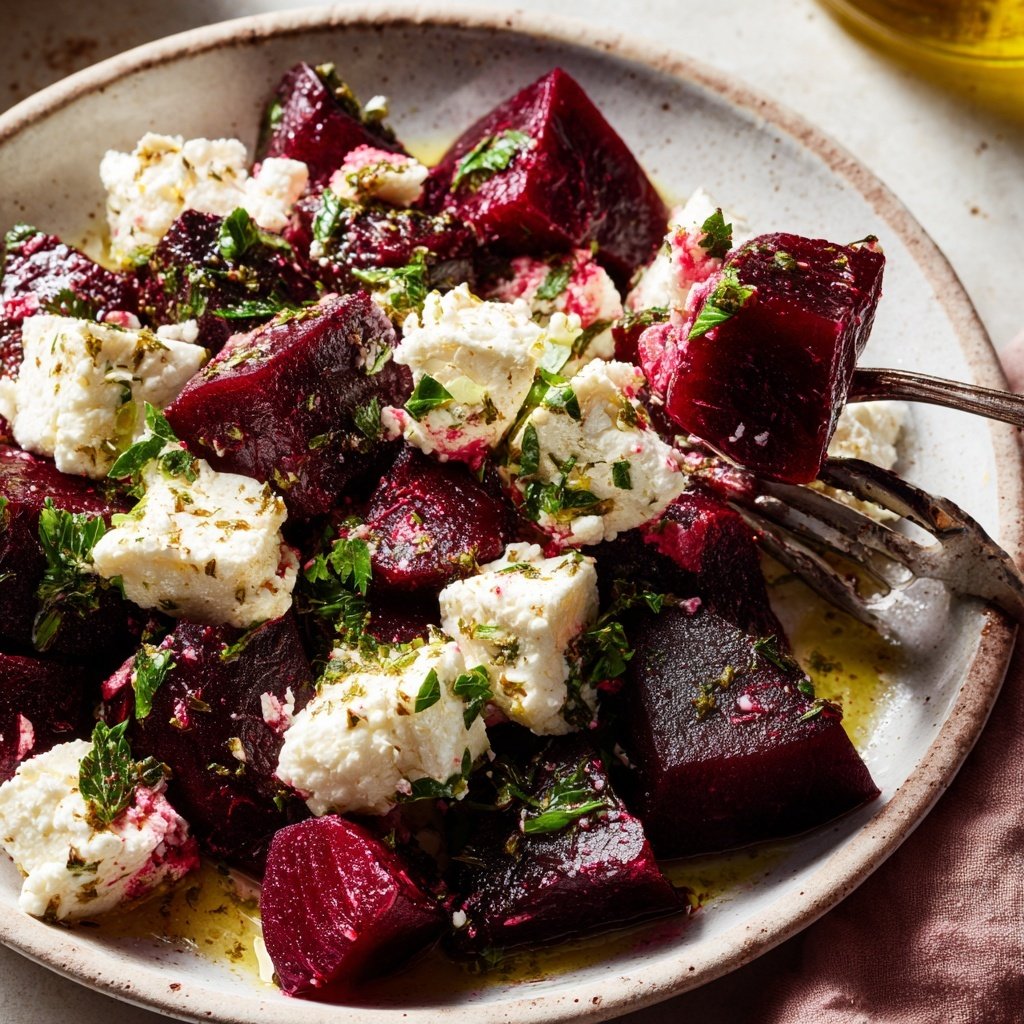 Baked Beetroot and Feta Salad