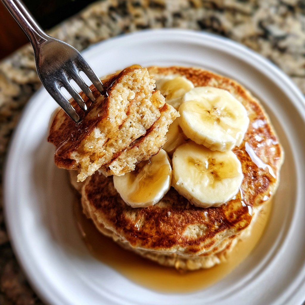 Healthy Banana Oat Pancakes