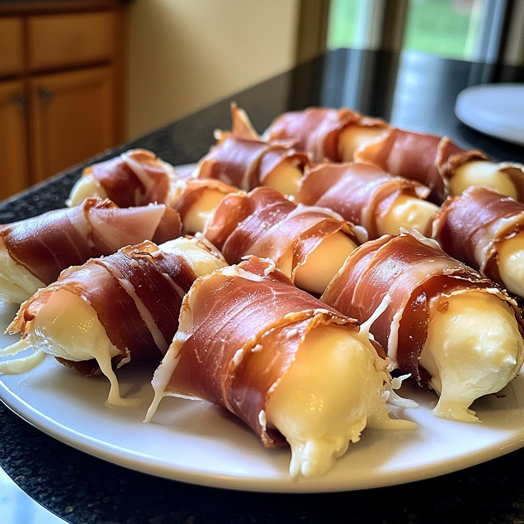 Prosciutto Wrapped Mozzarella Bites
