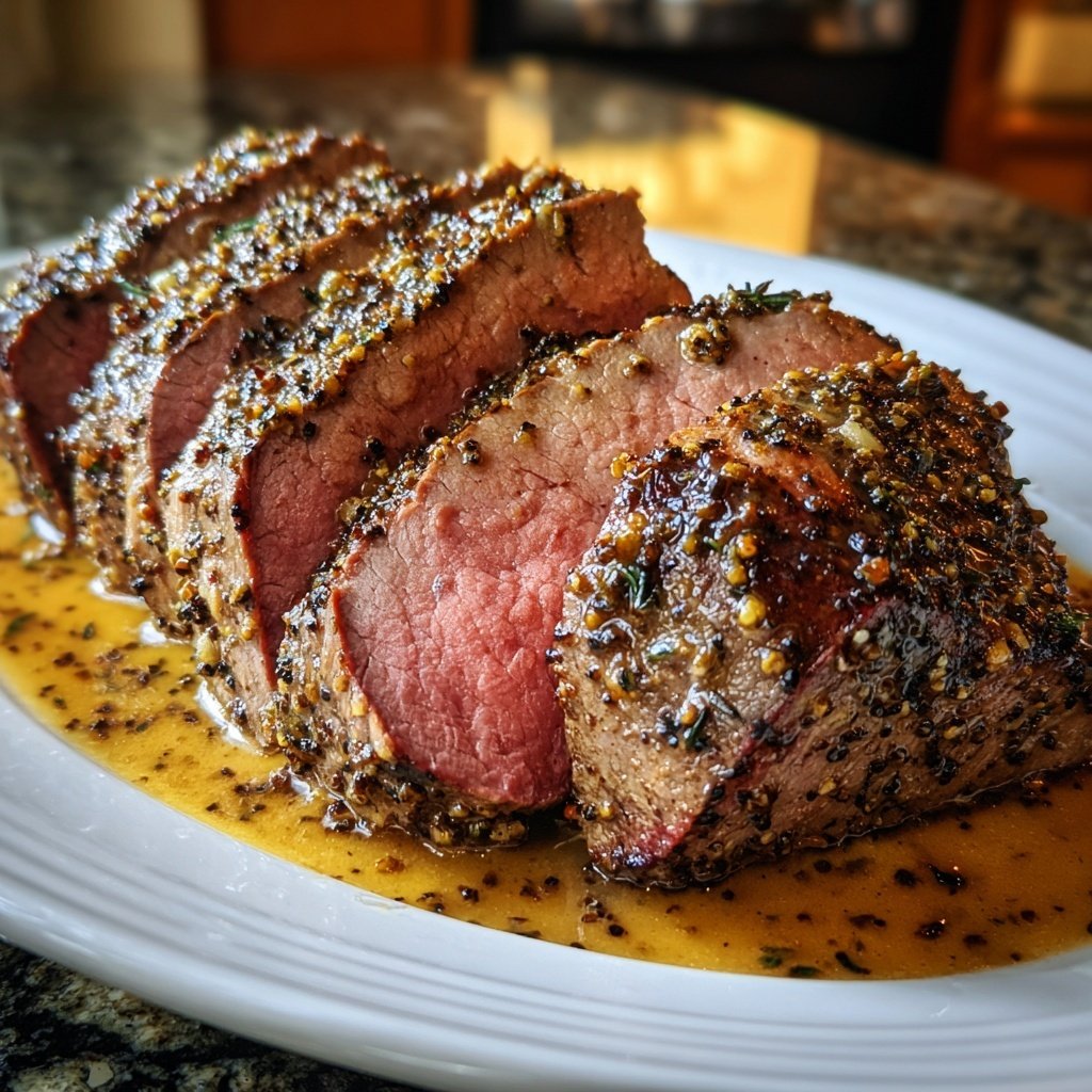 Tender Beef Tenderloin Peppercorn Sauce