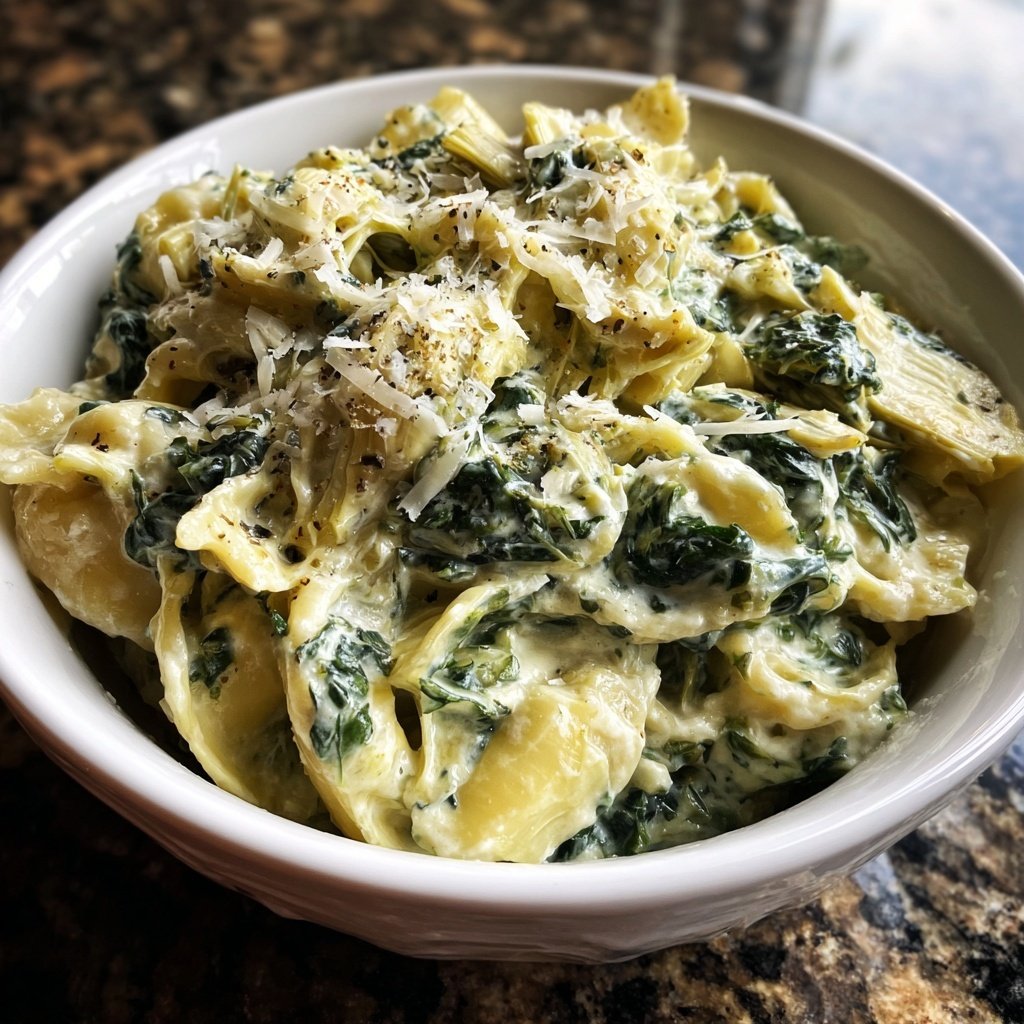 Creamy Spinach Artichoke Pasta