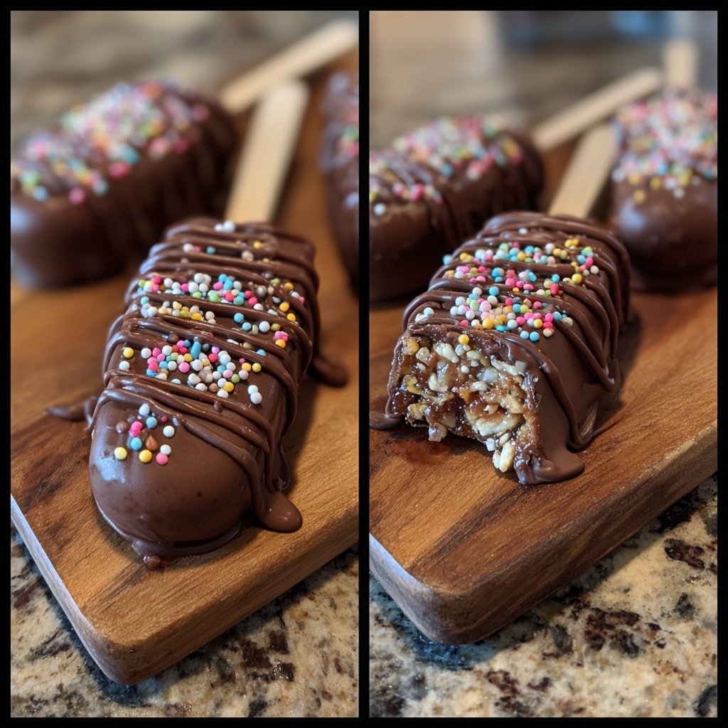 Chocolate Covered Banana Pops