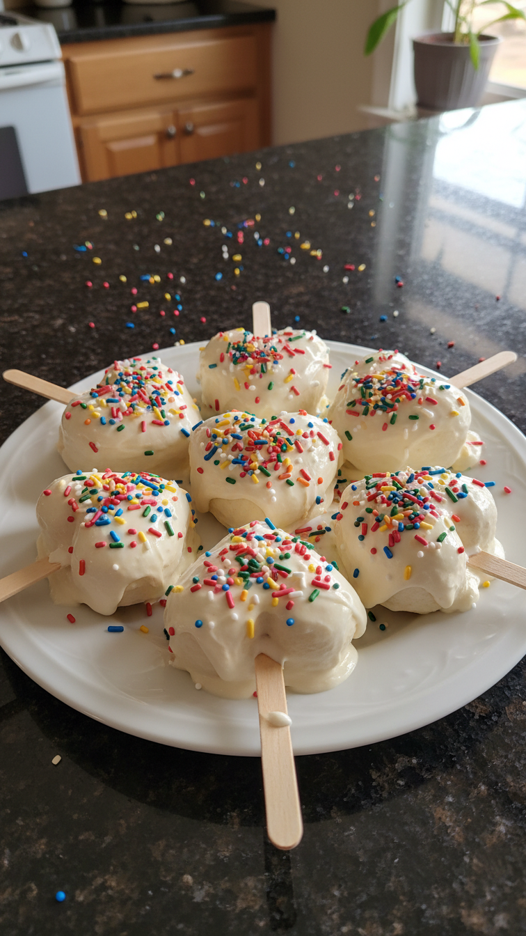 Heart-Shaped Vanilla Cake Pops