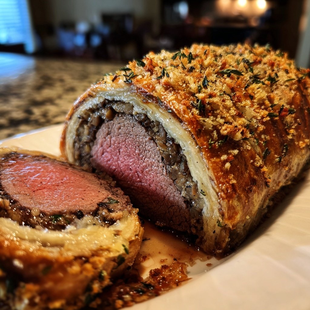 Beef Wellington with Mushroom Duxelles