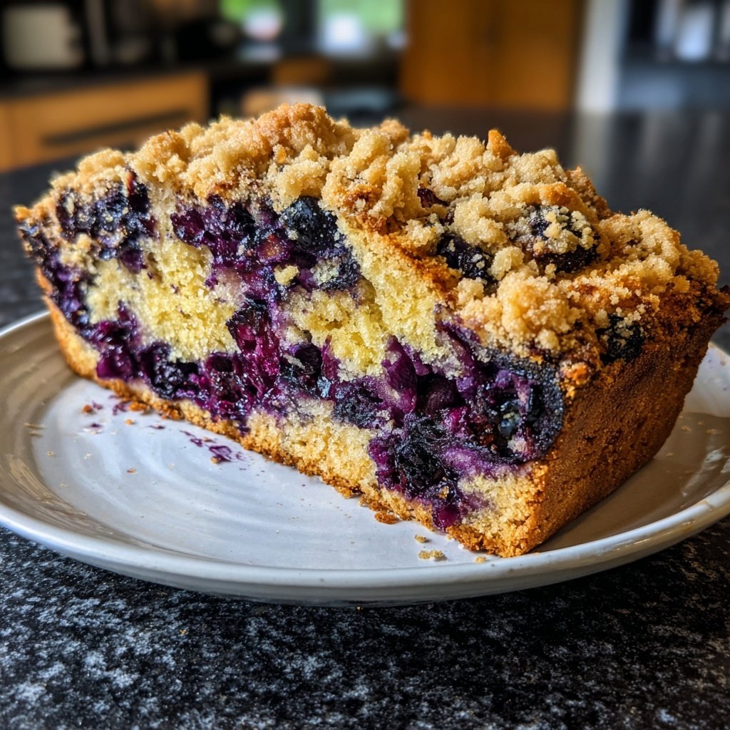 Blueberry Lemon Sourdough with Honey Streusel