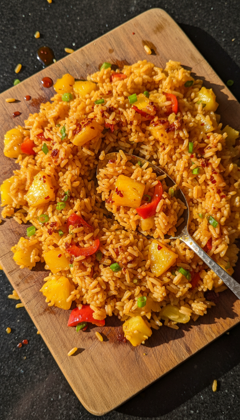 Spicy Pineapple Rice Stir-fry