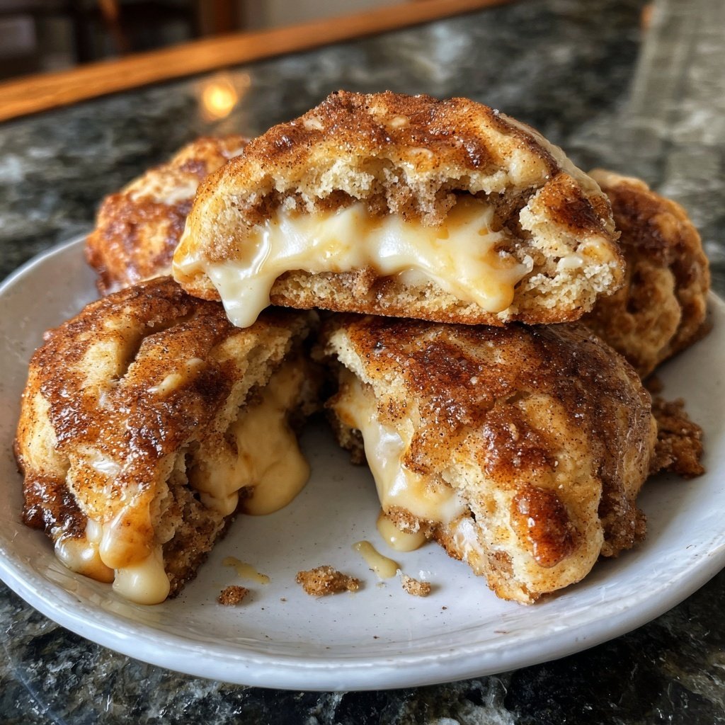 Cinnamon Cream Cheese Stuffed Cookies