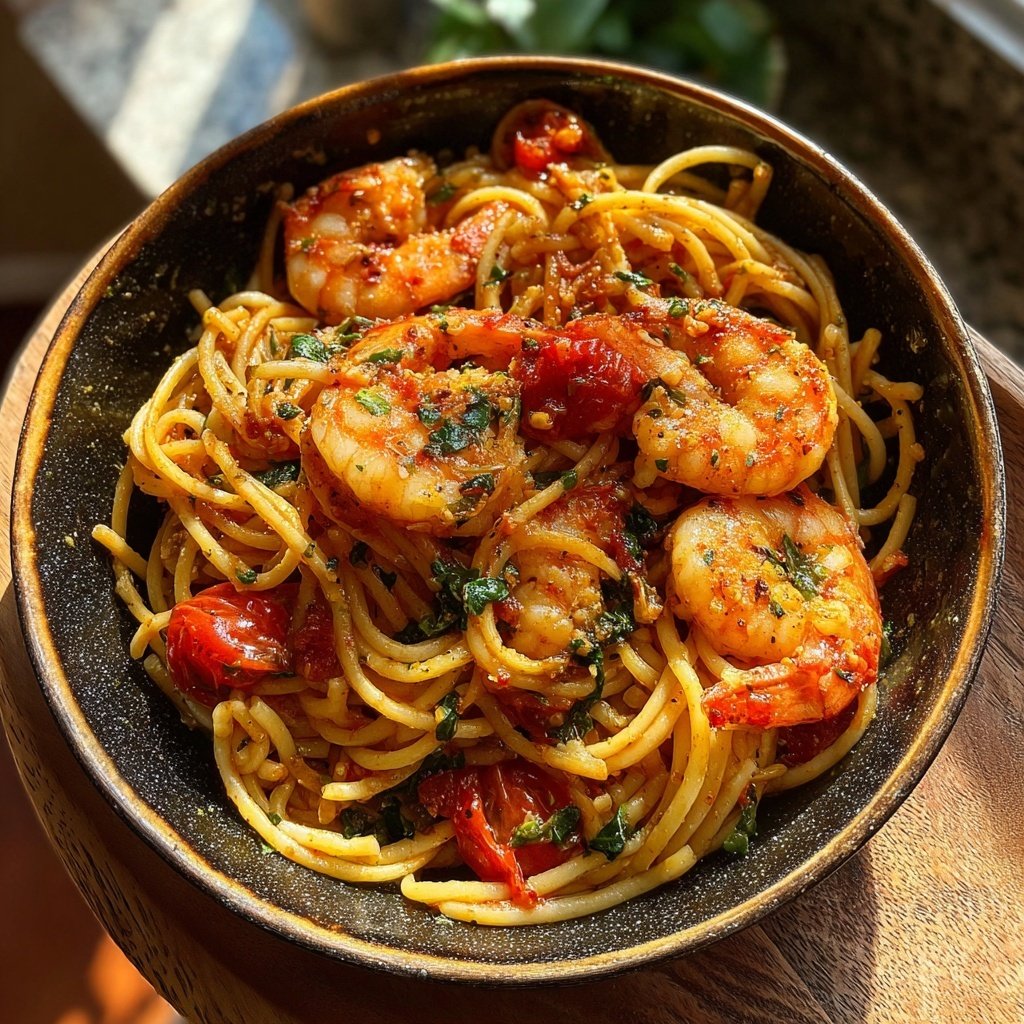 Pasta Pomodoro with Shrimp
