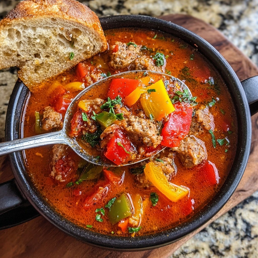 Slow Cooker Italian Sausage Soup