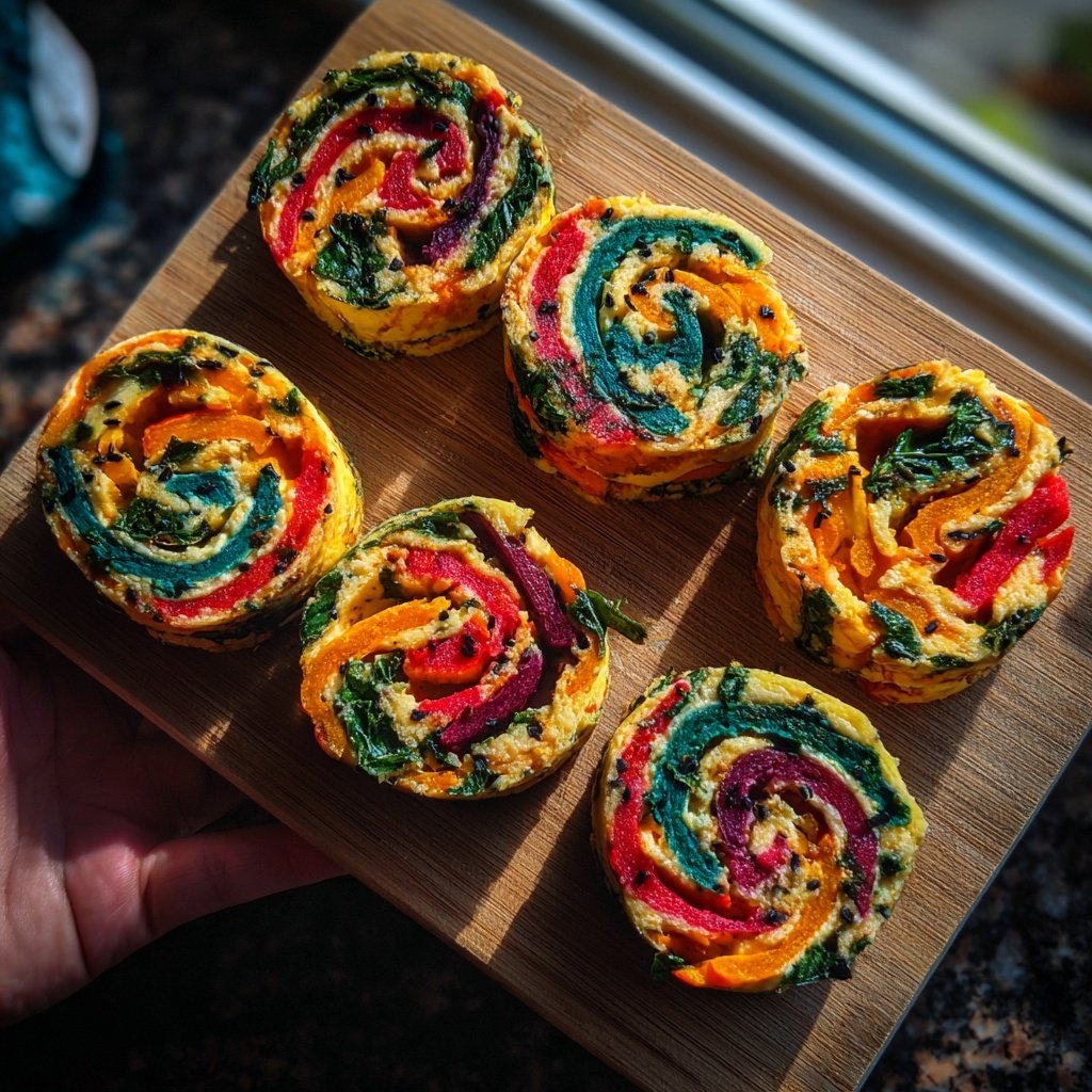 Rainbow Veggie Pinwheels