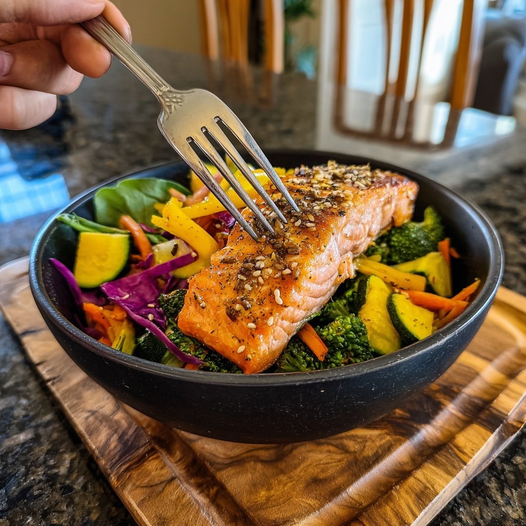 Sesame Ginger Salmon Bowl