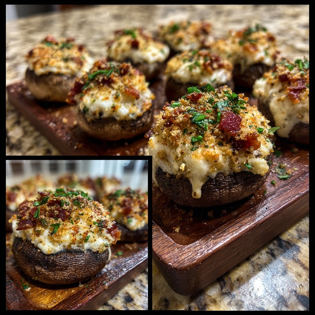 Jalapeño Popper Stuffed Mushrooms