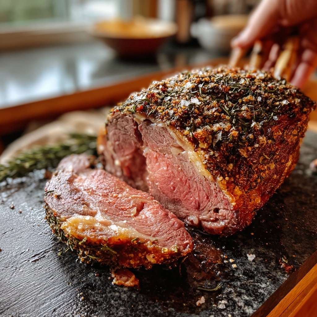 Standing Rib Roast Herb Crust