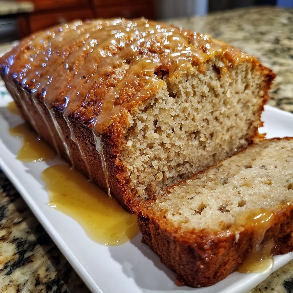 Banana Bread with Honey Glaze