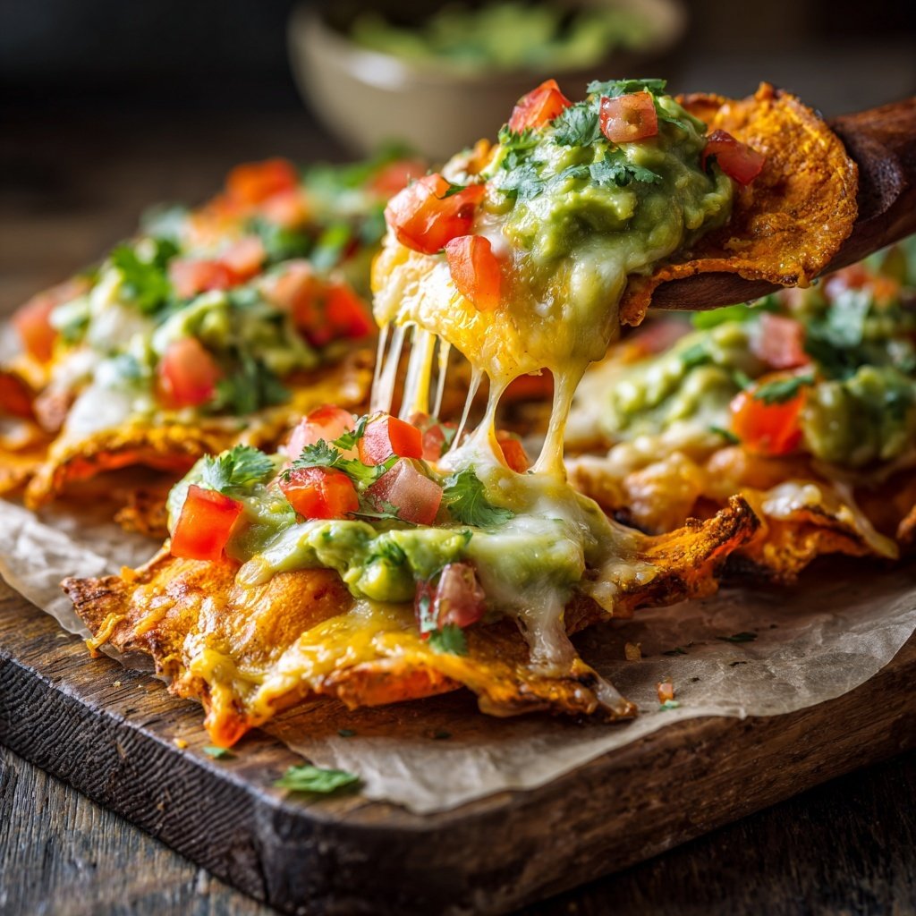 Sweet Potato Nachos with Guac