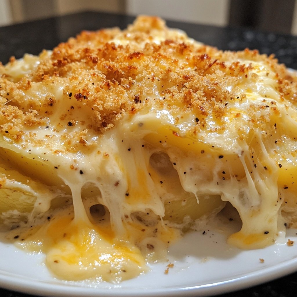 Creamy Potato Gratin with Cheese Crust