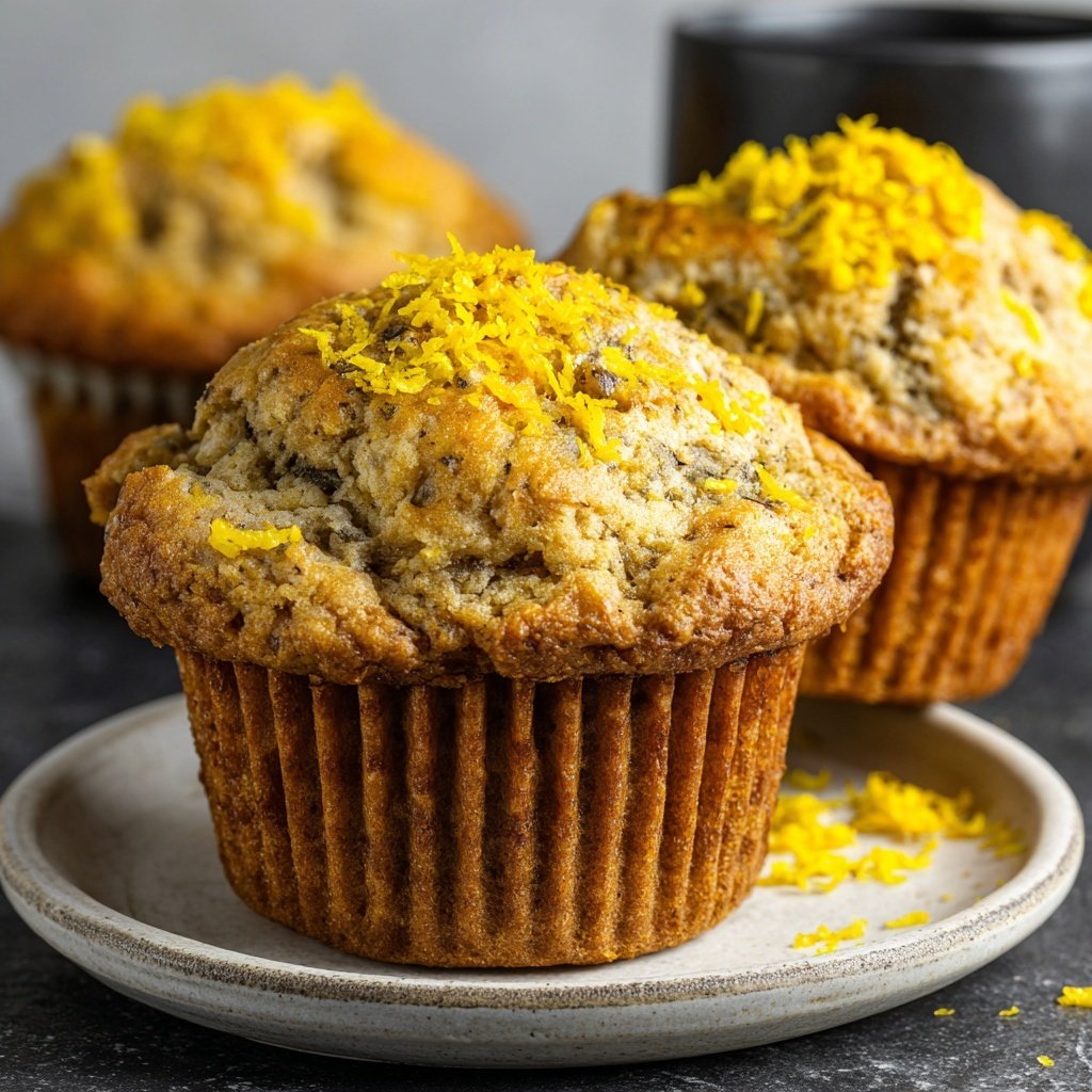 Banana Lemon Muffins with Zest