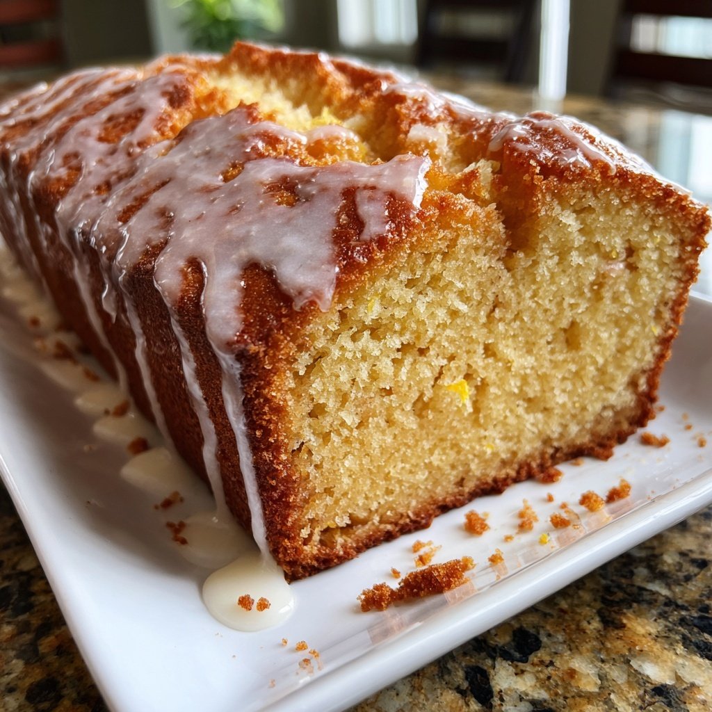 Vanilla Pound Cake with Lemon Glaze