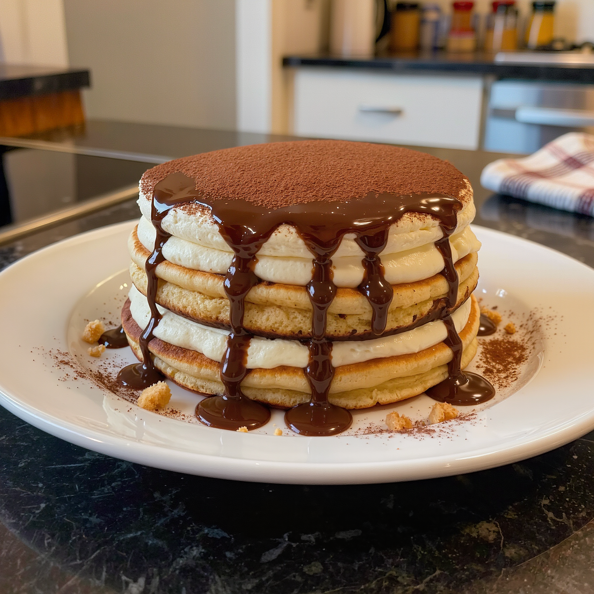 Tiramisu Poke Pancakes
