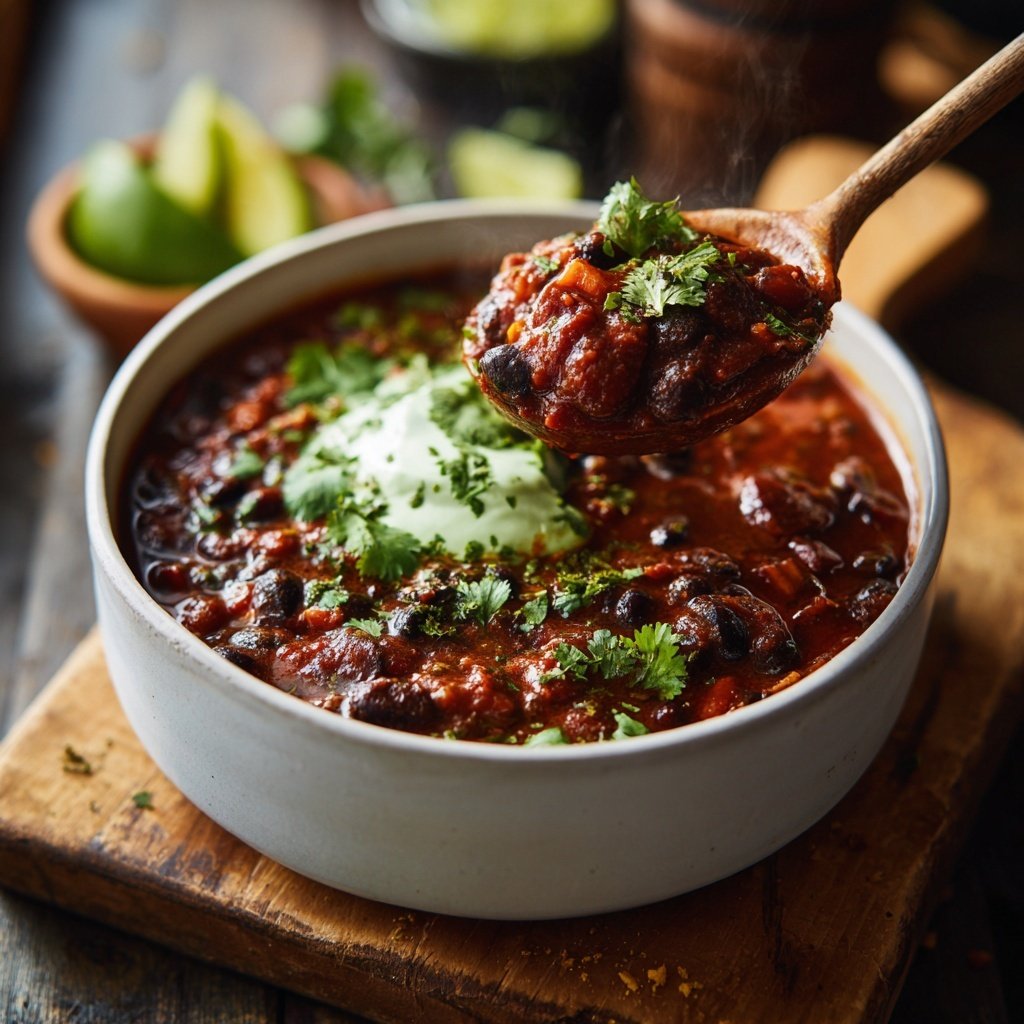 Smoky Black Bean High-Protein Chili