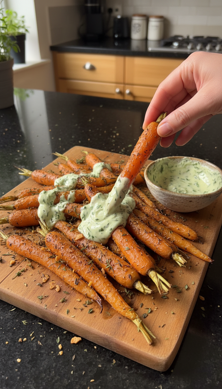 Thyme Aioli Roasted Carrots