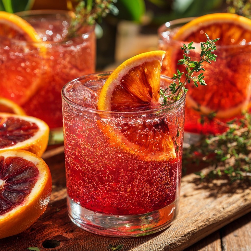 Blood Orange and Thyme Spritzer