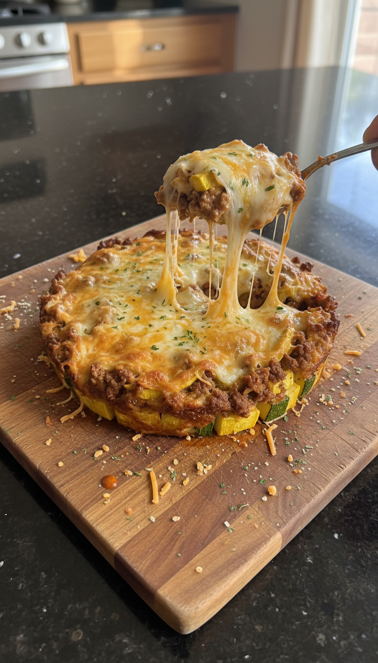 Ground Beef and Summer Squash Bake