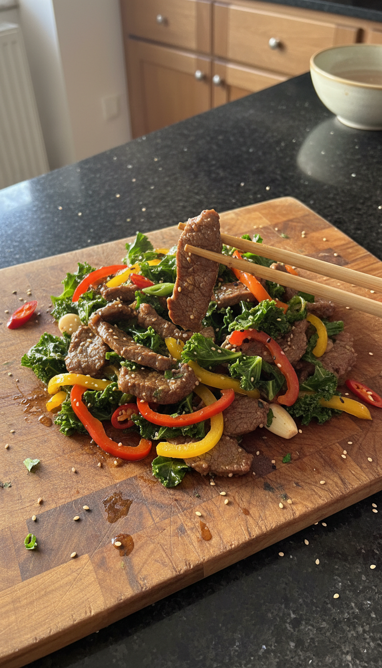 Savory Beef and Kale Stir Fry