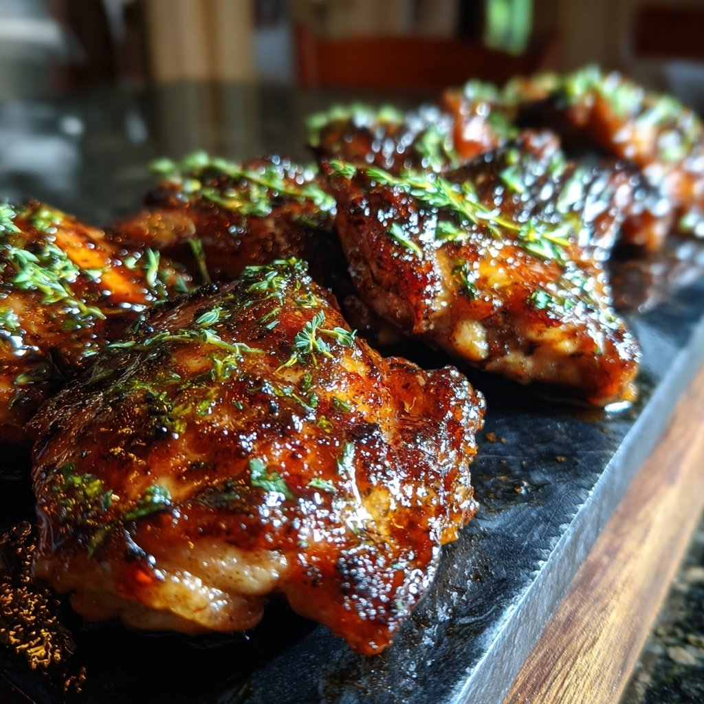 Balsamic Glazed Chicken Thighs