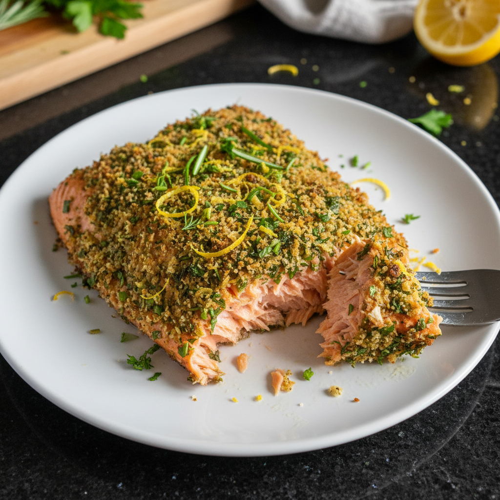 Romantic Herb-Crusted Salmon