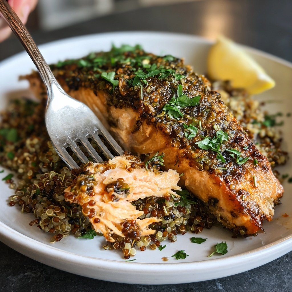 Perfect Baked Salmon Quinoa Lentils
