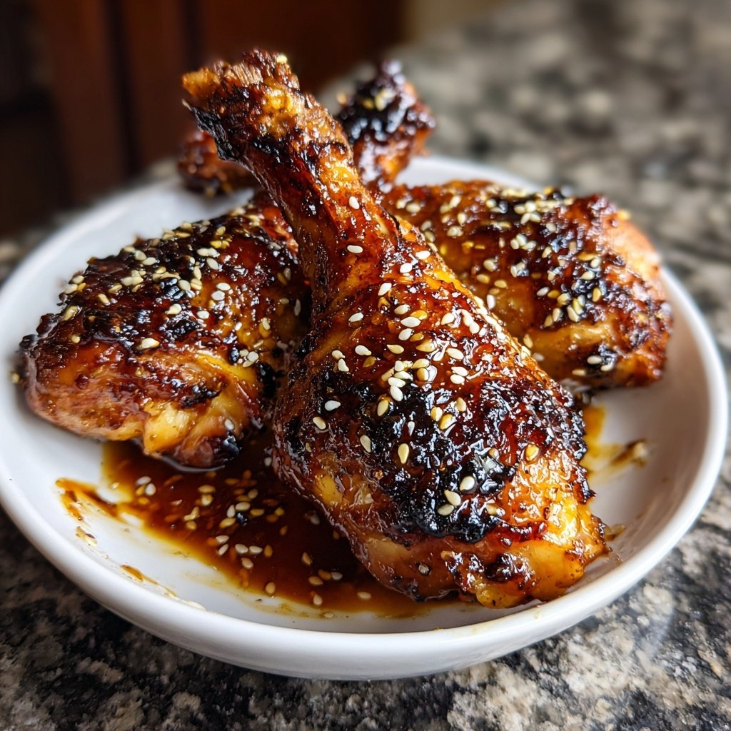 Honey Soy Chicken Drumsticks Sticky