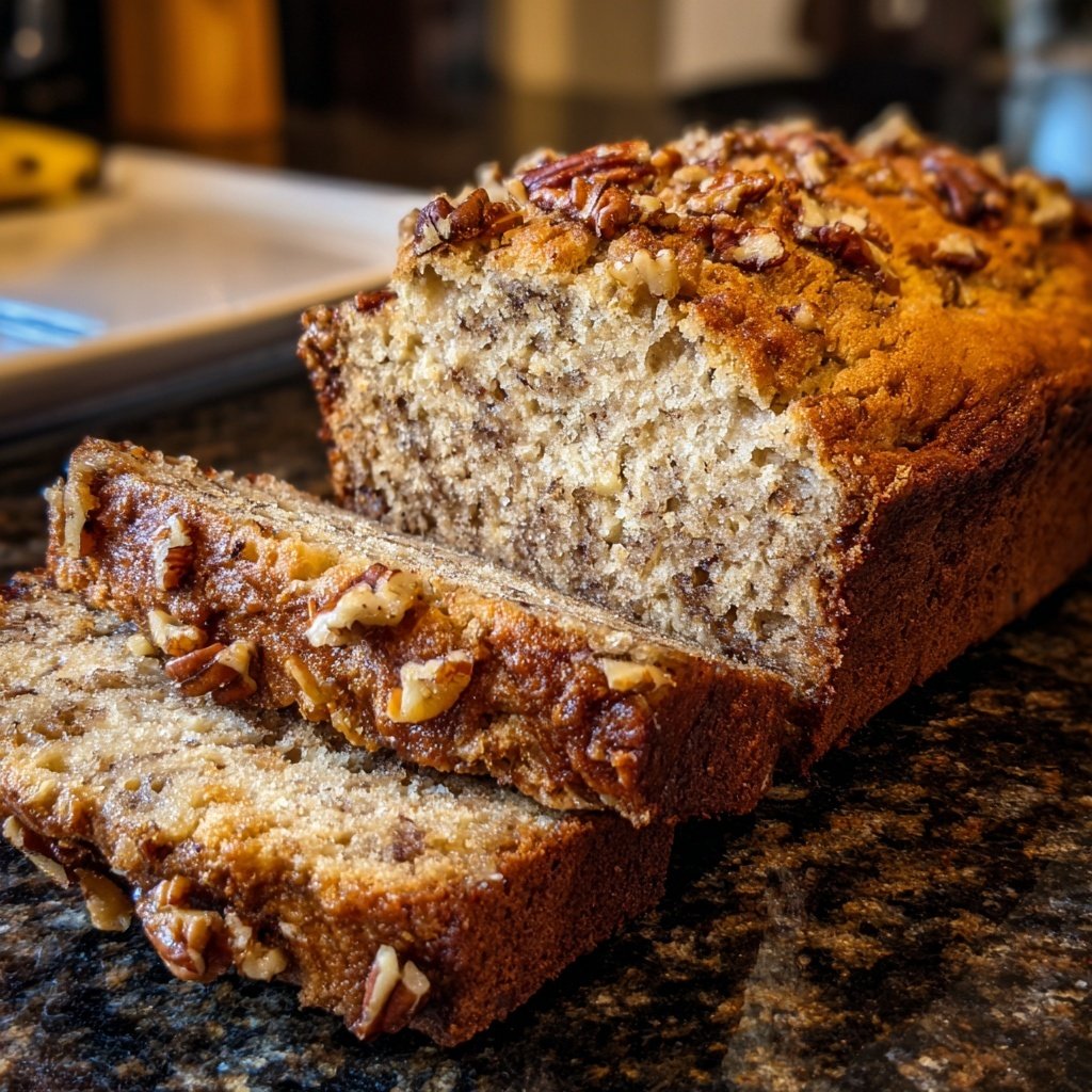 Moist Banana Bread with Nuts